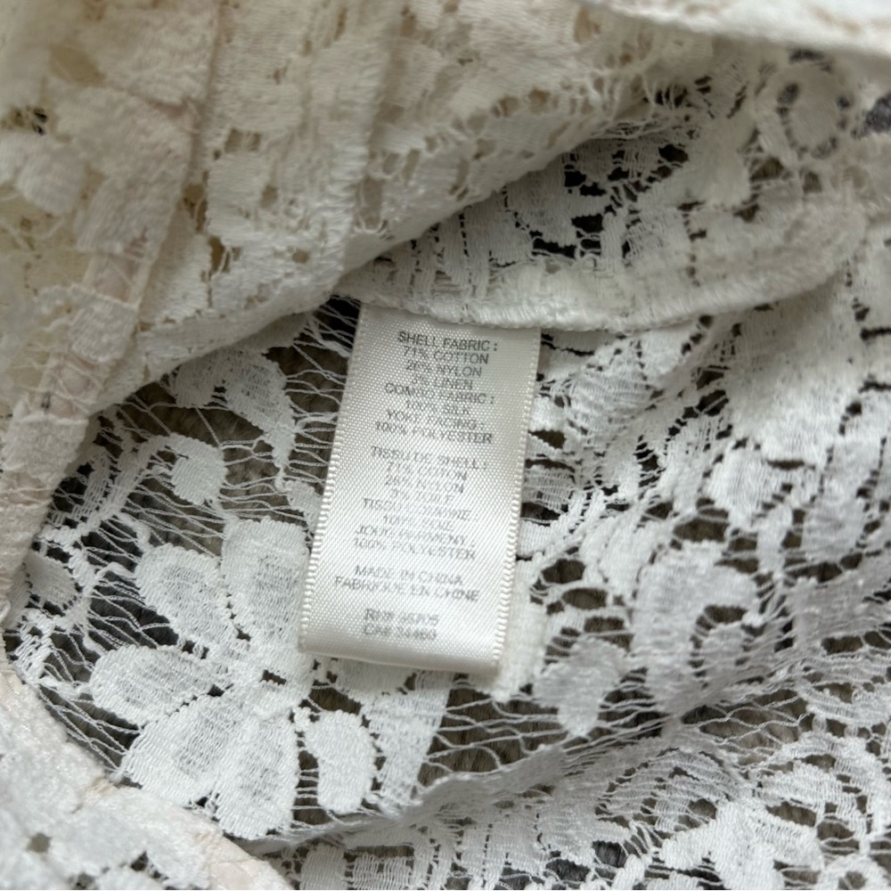 🤍 Rebecca Taylor White Lace Blouse - Picture 6 of 9